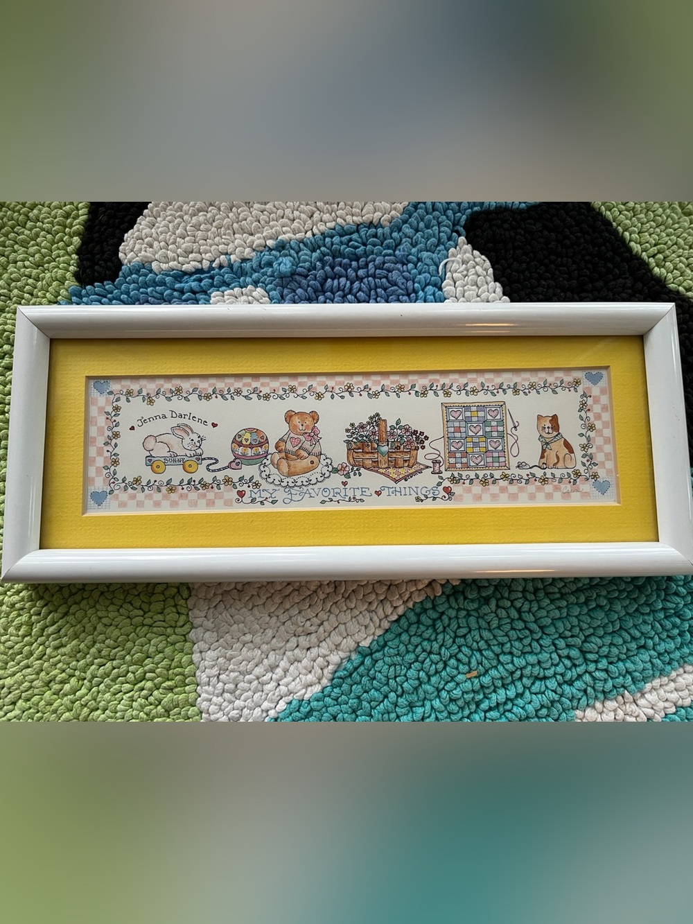 We Caron's Kids "My Favorite Things" Framed Print Artwork By Caron Turk 12.5” 5.